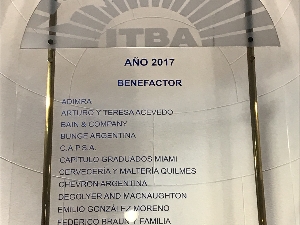 ADIMRA fue reconocida por el ITBA en calidad de benefactor