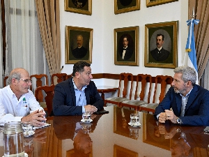 Encuentro del gobernador de la provincia de Entre R�os y el presidente de la entidad, Elio Del Re